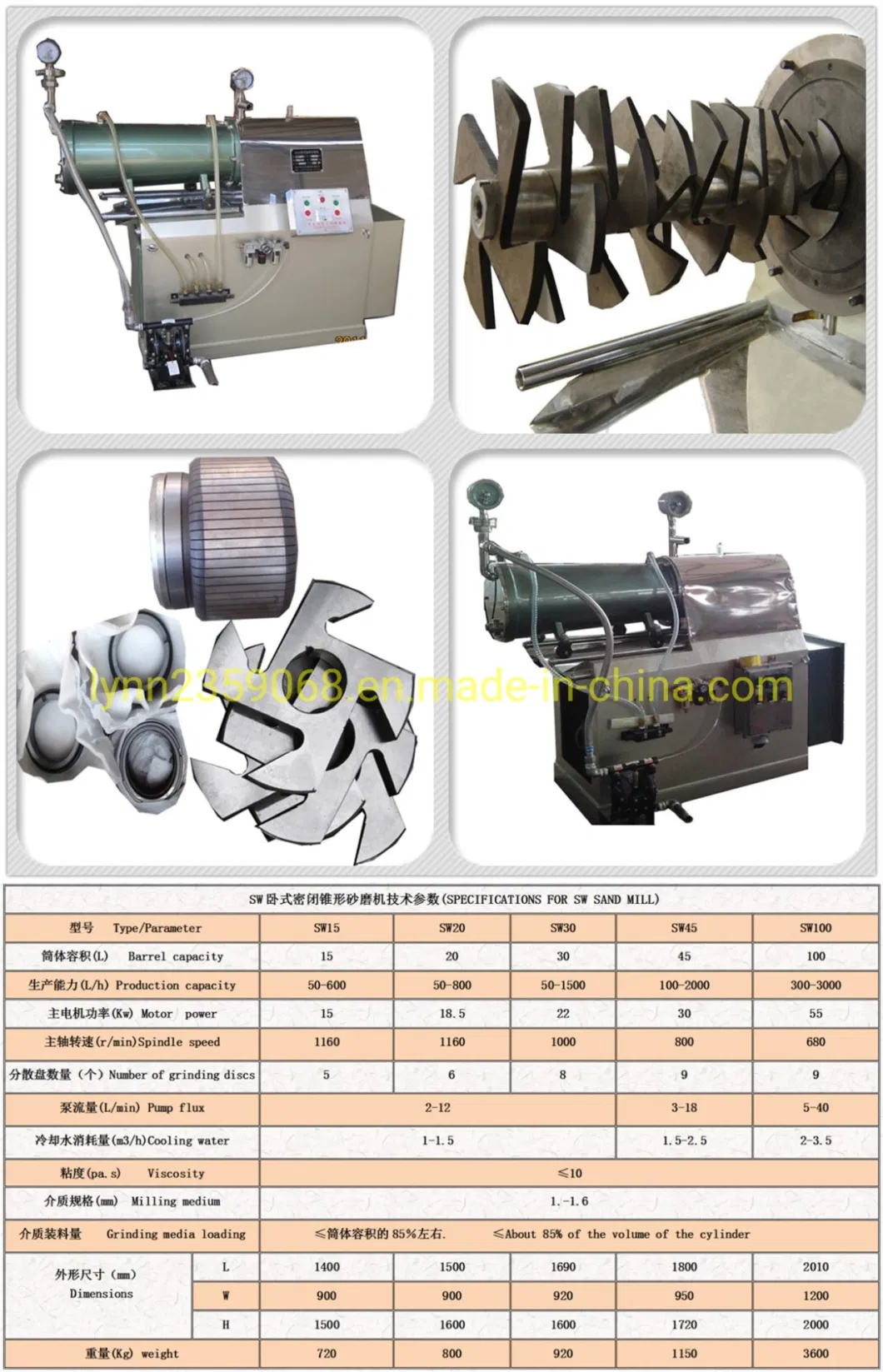 Longxing Explosion-Proof Horizontal Sealing Conical Sand Mill Bead Mill for Paints with Diaphragm Pump